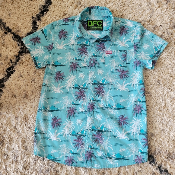 DIXXON Kids Aqua Palm Shirt - Picture 1 of 4